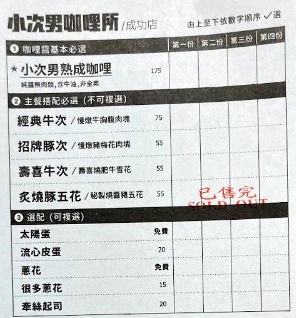 小次男咖哩所｜台中濃郁日式咖哩飯專賣，加飯免費、獨家辣醬必吃 @猴屁的異想世界