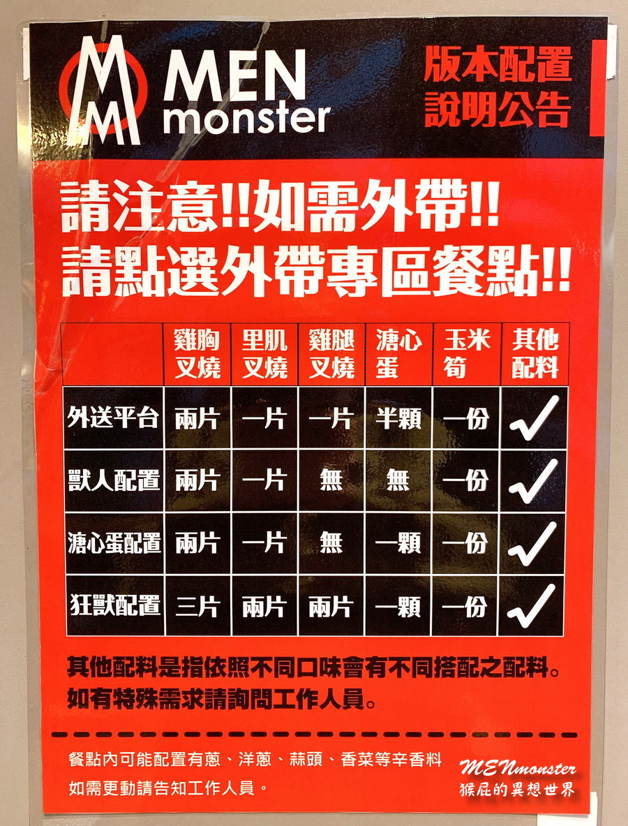 MEN monster｜台中逢甲特色拉麵，山下公園和有囍拉麵同品牌，免費加麵加飯 @猴屁的異想世界