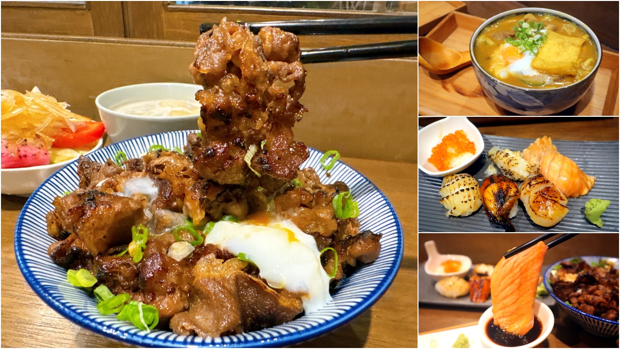 【安曇野食卓】超好吃炙燒牛丼飯，還可免費加飯，西區平價日本料理，隱藏在審計新村旁