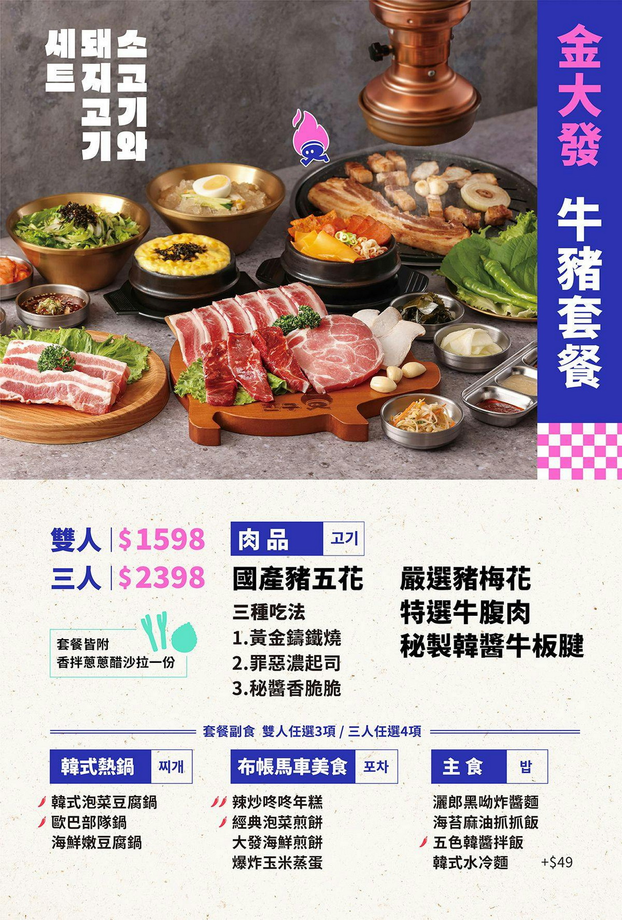 【金咕韓式原塊烤肉】王品平價韓式燒肉進駐西門町，豬五花3吃超邪惡，小菜吃到飽 @猴屁的異想世界