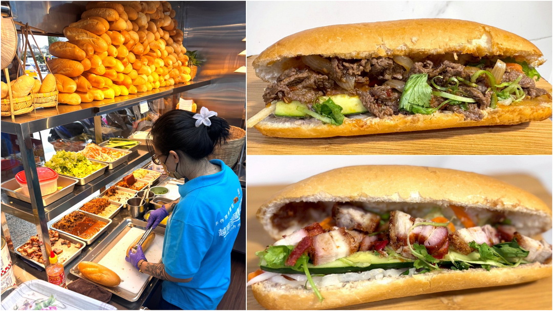青雲越南法國麵包店｜台中隱藏版異國美食，脆皮烤豬超銷魂，沙嗲牛肉也超涮嘴