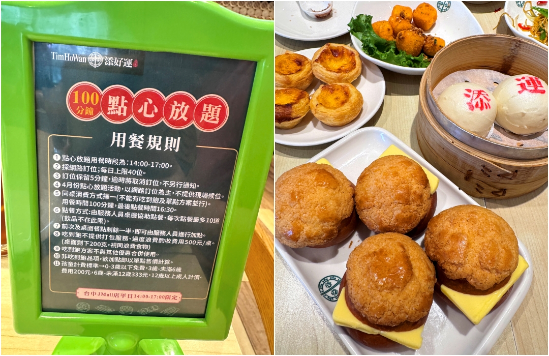 添好運台中JMall店｜港點吃到飽太狂啦！期間限定點心放題，平日限定兩時段開搶，全台只有五間有！ @猴屁的異想世界