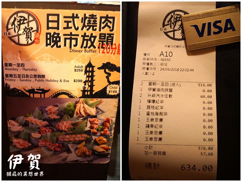 【香港自由行】香港燒肉吃到飽-伊賀日本燒肉吃到飽！香港燒肉放題、還有日本料理生魚片吃到飽！(尖沙咀美食、尖沙咀燒肉吃到飽) @猴屁的異想世界