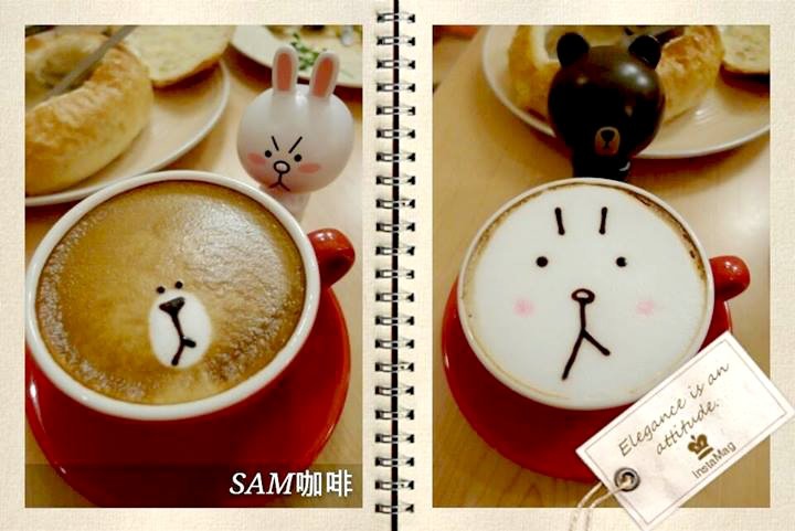 【台北松山】Sam咖啡小館！絕對不能錯過超可愛LINE熊大兔兔拉花咖啡！(已歇業)