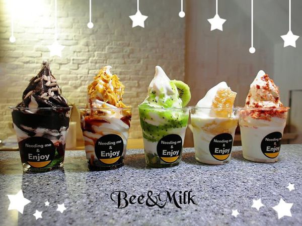 【台中火車站】Bee&Milk！宮原眼科旁新開的韓國蜂巢霜淇淋(已歇業)